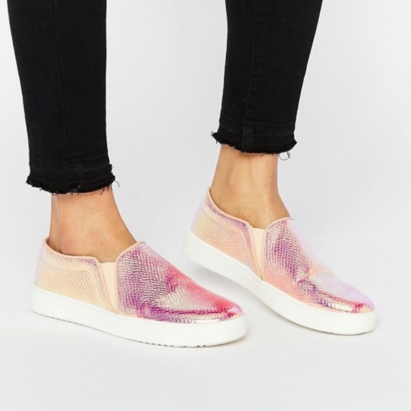 Mango Shoes - MNG | Mango Snake Effect Slip On Sneakers